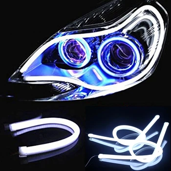 

2pcs DRL Daylight LED Headlight Strip Bar For Ford Focus 2 BMW E46 E39 Mercedes Benz w211 Audi VW for Volvo Mazda Toyota Peugeot