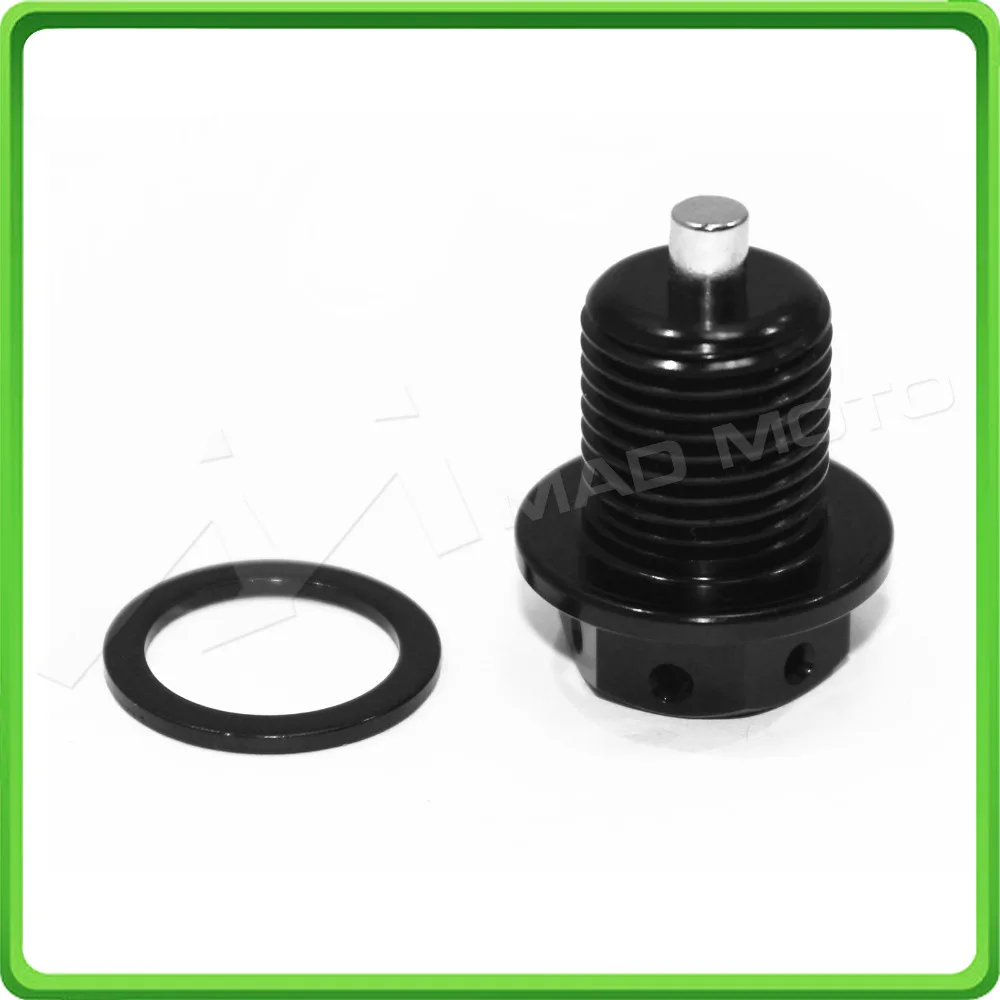 Magnetic Oil Sump Oil Drain Plug Bolt M16 x 1.5 x 17mm M16 1.5 17mm For MV Agusta F3 675 2012 2013 2014 2015 2016 2017 Black (2)