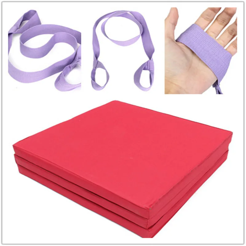 

Top Yoga Blanket Folding Panel Gymnastics Mat Gym Exercise Yoga Mat Pad With Sling Strap For Training Body Building