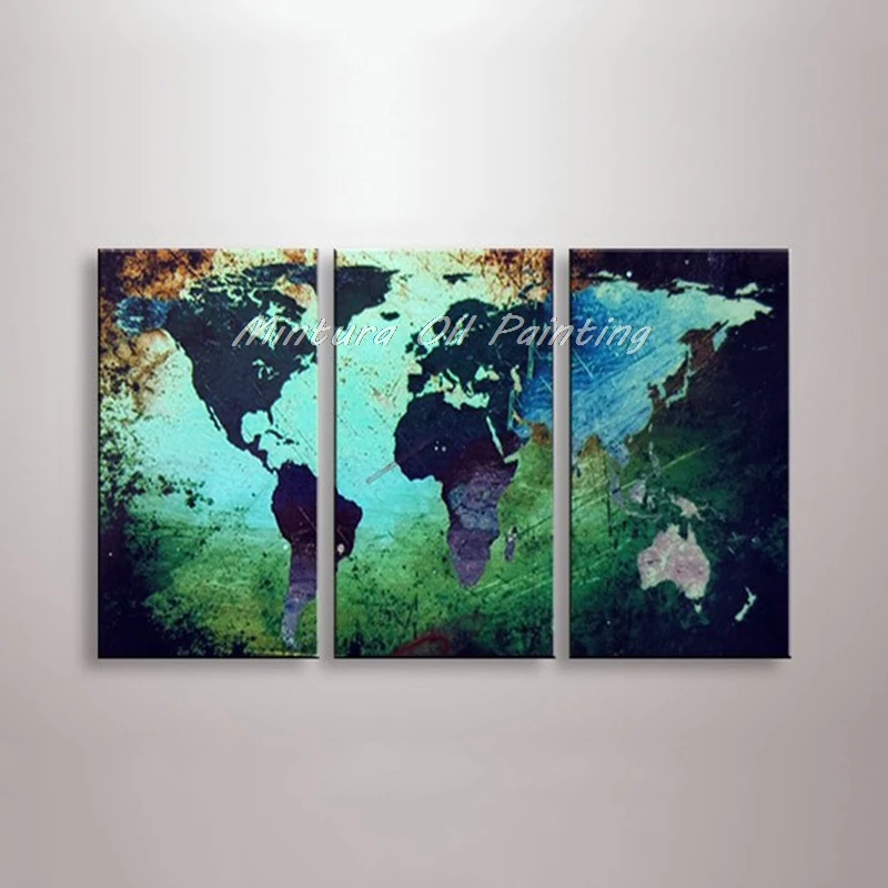 World Map Oil Painting Mintra Art World Map Oil Painting 100% Hand Painted Modern Wall Art Picture  Abstract Canvas Oil Paintings For Office Decoration|Painting For Office|Oil  Paintingpainting World - Aliexpress