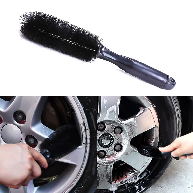 

Car Wash Wheel Brush Handle Vehicle Cleaning Wheel Rim Tire Washing Brush Tool For Auto Truck Motorcycle