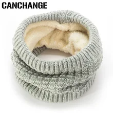 Трикотажный зимний шарф для женщин, повседневный детский шарф, модный утолщенный детский шейный шарф для девочек и мальчиков, хлопковые шарфы-кольца