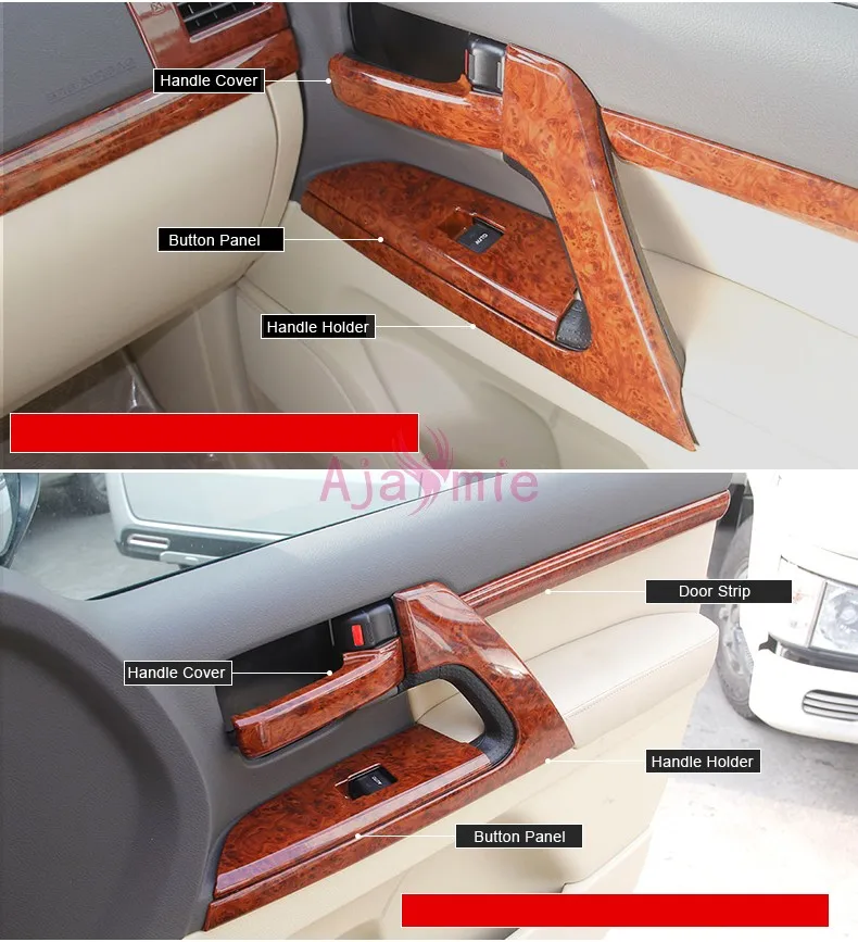 Хромированная Автомобильная стильная деревянная цветная посылка, накладка на панель, накладка на для Toyota Land Cruiser 200, аксессуары