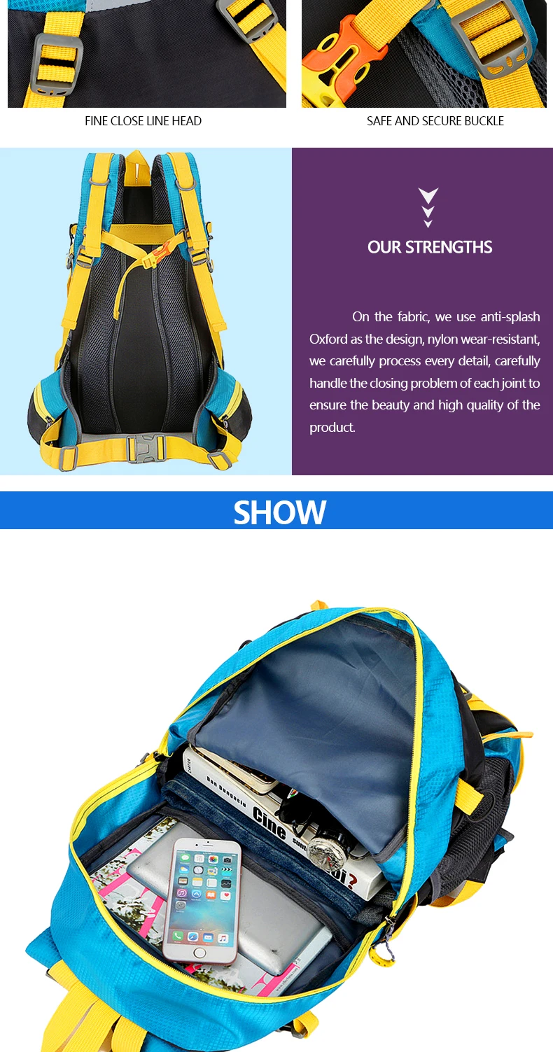 Best TOPTETN New outdoor bicycle equipment fitness large capacity two-color travel bag hiking waterproof scratch-resistant backpack 6