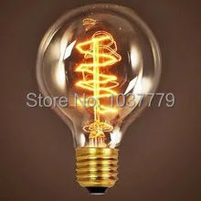 Заказ образца 220V G95S спиральная 32AK D95mmXH138mm 1900s старинная лампа накаливания Эдисона