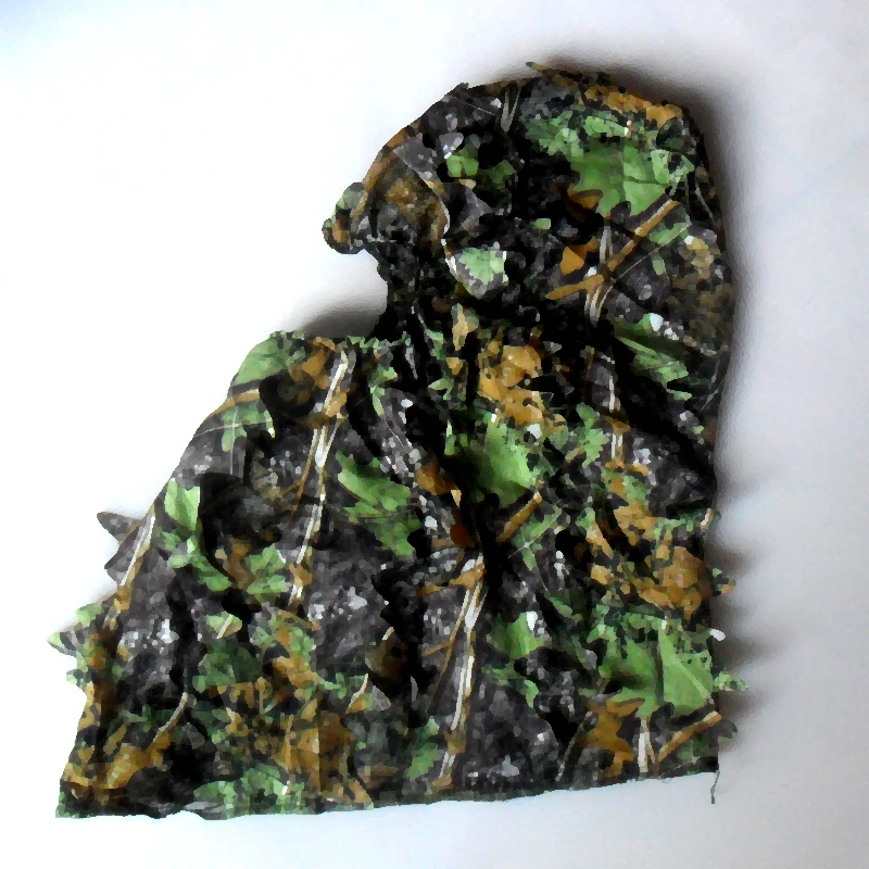 Ghillie Suit Leafy-Jungle Hunting Camouflage 3D Bionic Leaf Yowie Mesh Add Buttons