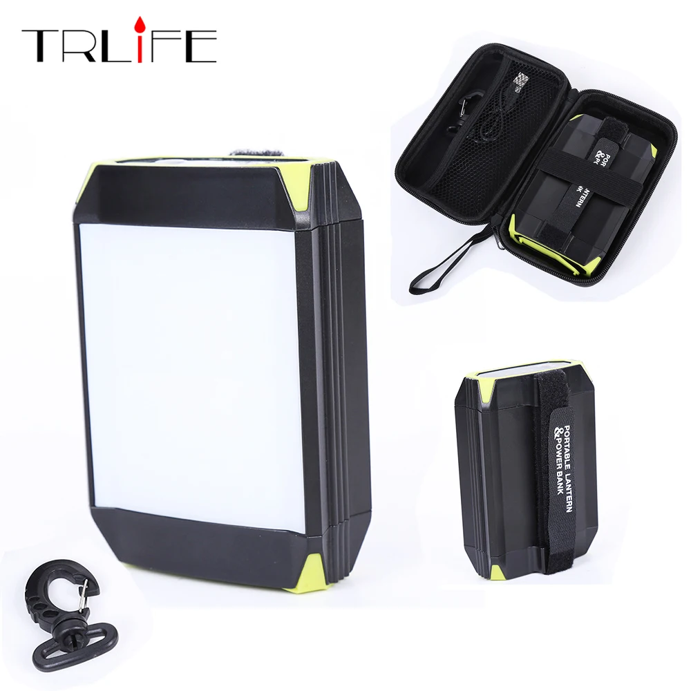 

TRLIFE USB Rechargeable Camping Lanterns LED Tent Light Power Bank Lamp with Hanging Hook Strap and Case
