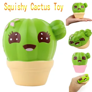 

Cactus Cream Scented Squishy Slow Rising Squeeze Strap Kids Toys rising wipes anti-stress toys A1