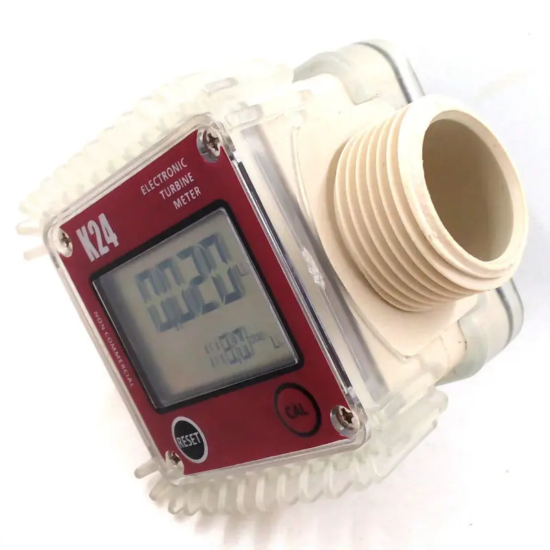 K24 turbo digital flow meter flowmeter Diesel fuel water plomeria flow indicator protable Turbine Flowmeter caudalimetro sensor 5