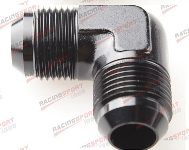 

AN12 (- 12 AN) to AN 12 90 Degree Flare Union Fuel Fitting Adapter Male AD9006 BLK