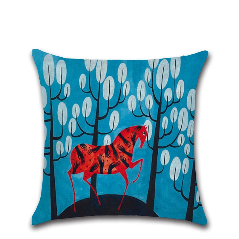 الكرتون يونيكورن غطاء الوسادة ل مربع مكتب سيارة أريكة رمي وسادة غطاء نوم لينة الزخرفية المخدة المنزل الديكور