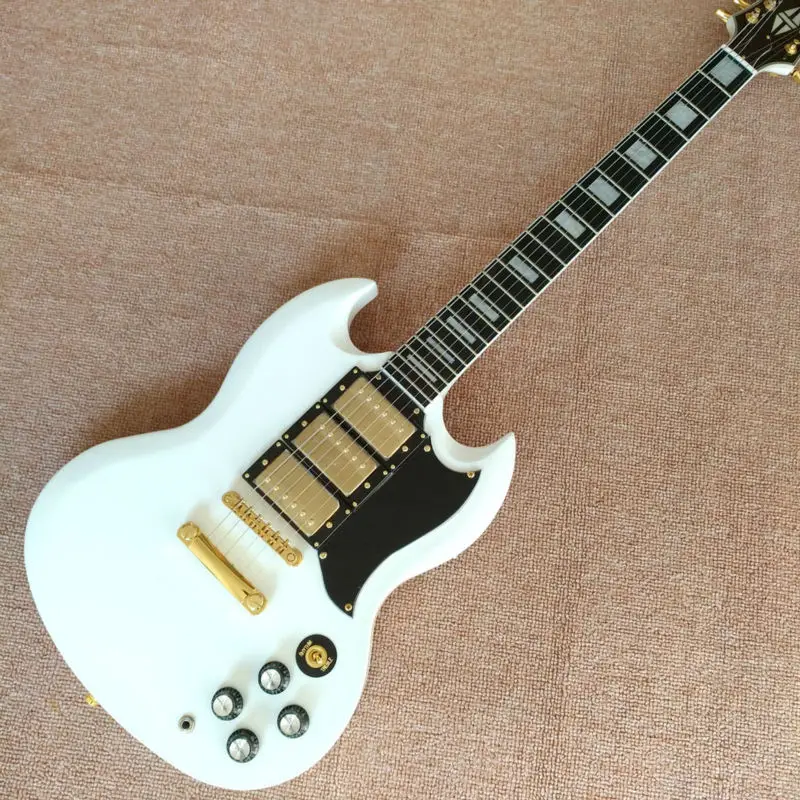 High quality SG electric guitar styles, ebony fingerboard, gold hardware, 3 pieces pickups electric guitar , free shipping