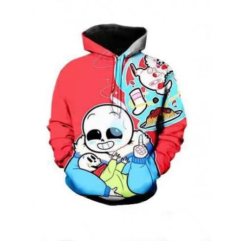 Undertale Cosplay Costume Sans Frisk Cosplay Hoodies Men Women Hooded Jacket 3D Printed Coat Sportswear Sweatshirts S-5XL