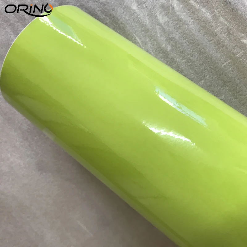 Fluorescent Yellow Glossy Vinyl Film Sticker-7