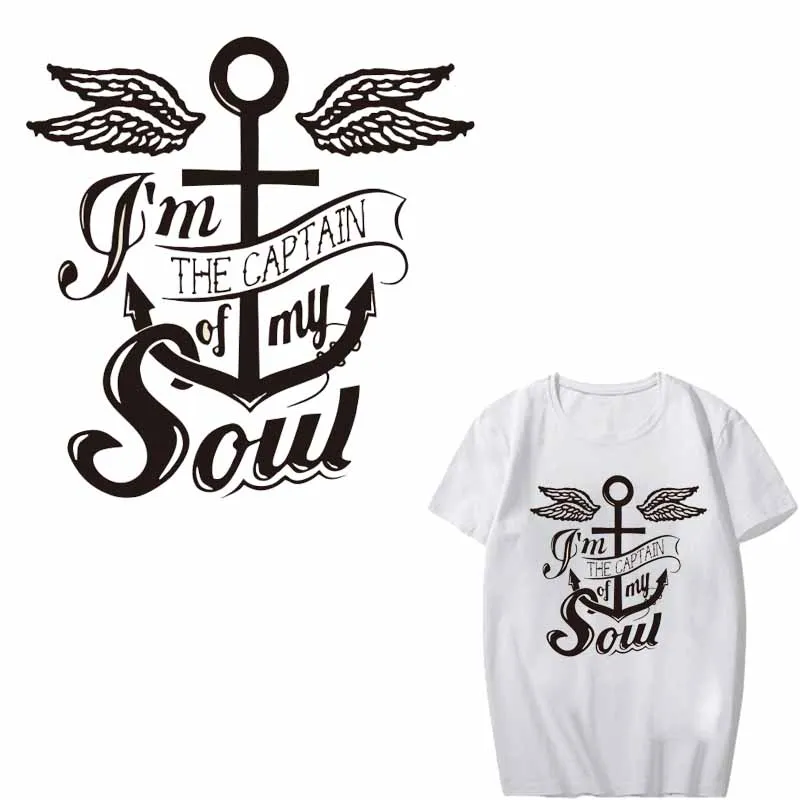 

Punk Patch Iron on Transfer Angel Wings Patches for Clothing DIY T-shirt Applique Heat Transfer Vinyl Print Letter Stickers