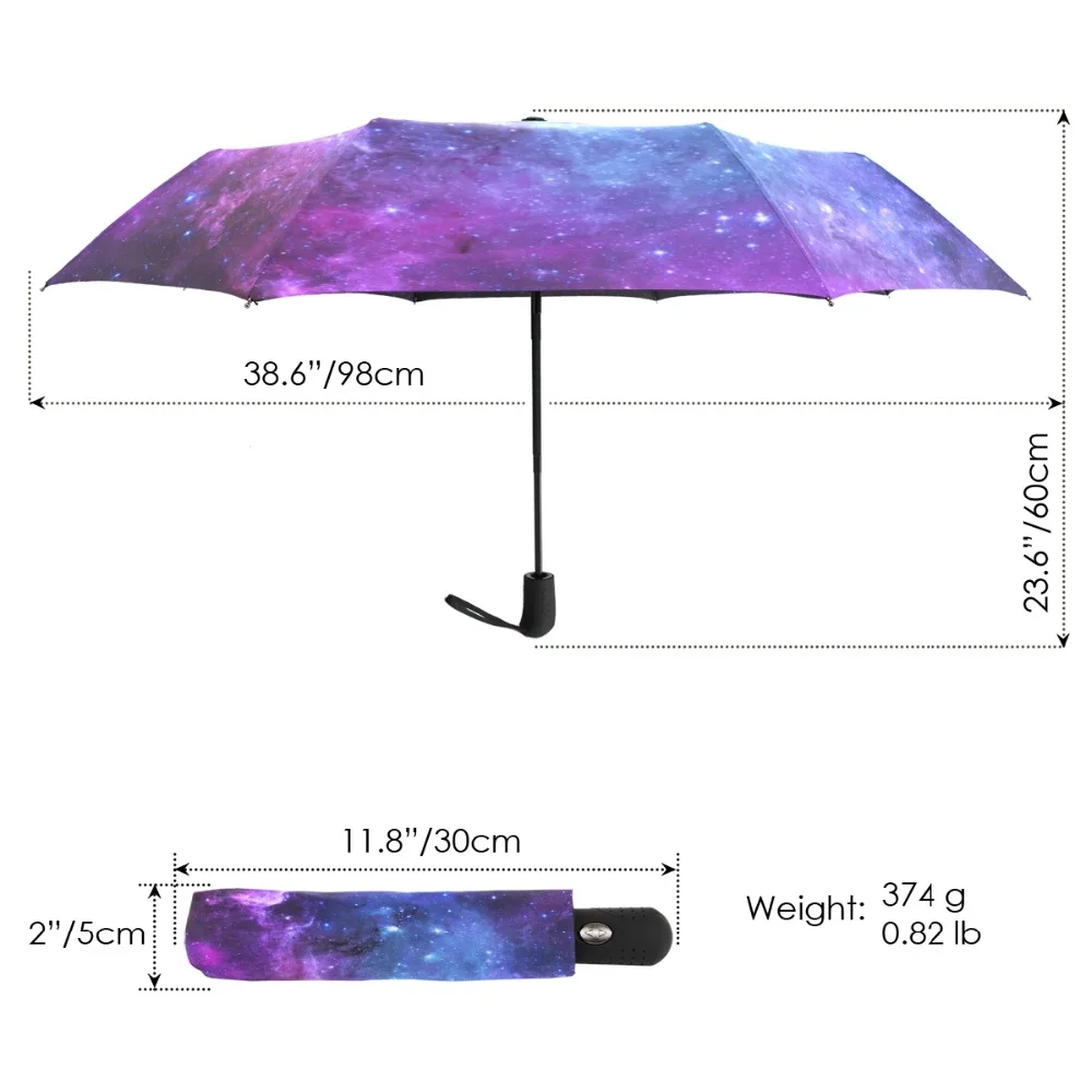 Индивидуальный Зонт звездное небо, мужские полностью автоматические компактные зонты для женщин, ветрозащитный Быстросохнущий складной зонт