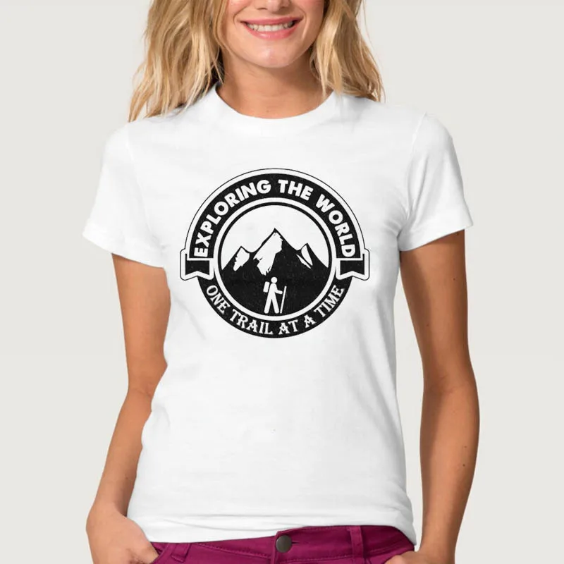 

Women Tshirts Print Explore The World Fashion Tee Female Ladies Woman Casual Tshirt Clothes T-shirt Short Sleeve T Tops