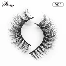 1 пара 3D ручной работы реального накладные ресницы из меха норки пышные накладные ресницы для Красота макияж глаз extentions-ESA01