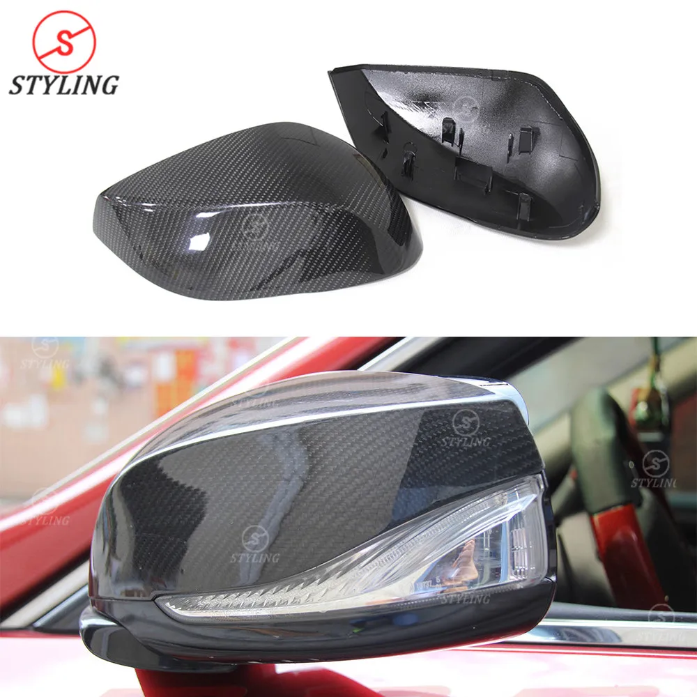 Q50 Carbon side Mirror Cover For Infiniti Q50S dry Carbon Fiber Rear