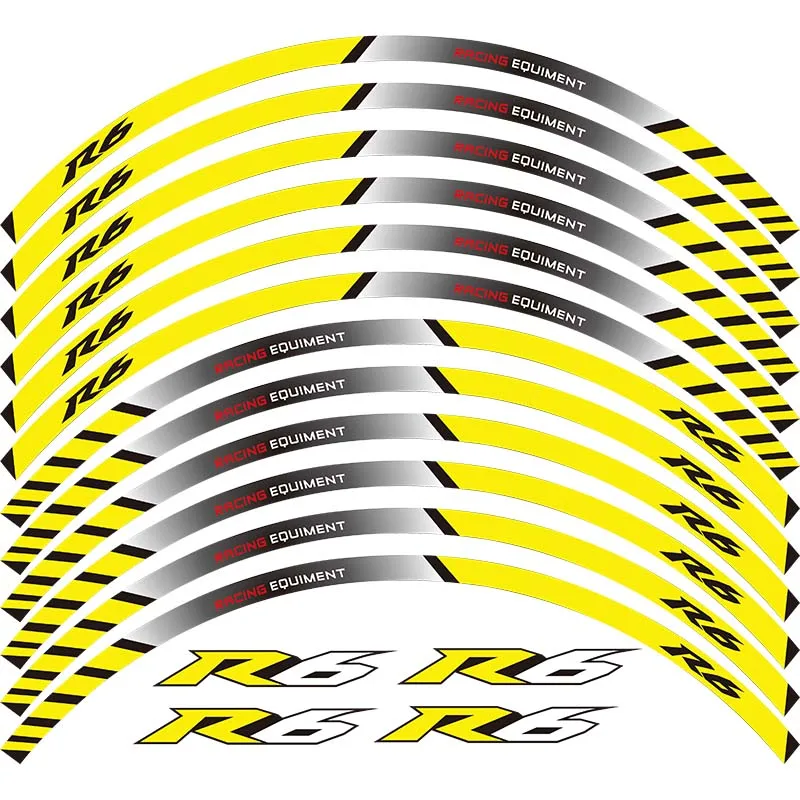 Высококачественная наклейка для колес мотоцикла Наклейка светоотражающий обод велосипед подходит для YAMAHA YZF R6 YZF1000 YZF-R6