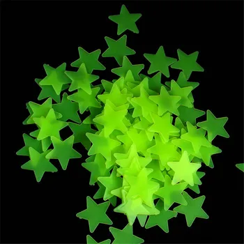 

100PCS Glow In The Dark Stars Luminous Fluorescent Wall Stickers Baby Kids Room Home Decor Decal