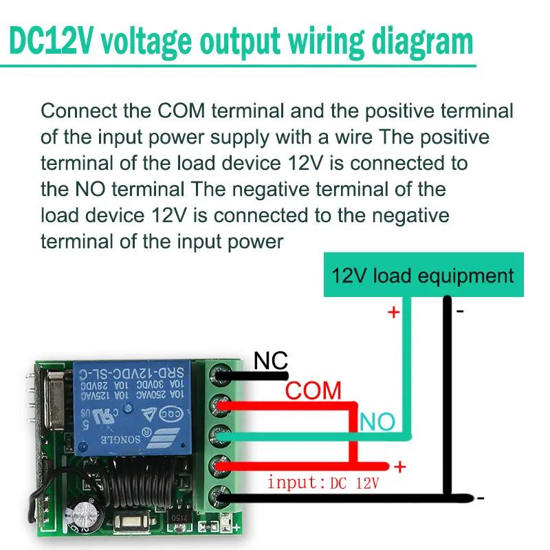 RF1 канал DC12V433Mhz беспроводной пульт дистанционного управления с