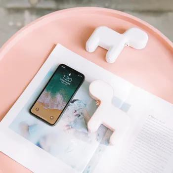 

[Seven Neon]portable mini size pink/white rechargable cute dog shape led Light Led Children toy led Decoration gift led Night