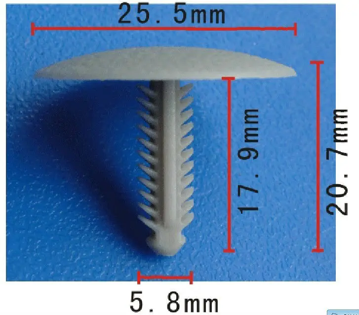 100PCS Free Shipping Grey Retainer Auto Plastic Fastener Fastener