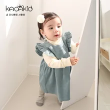 KACAKID/платье для маленьких девочек осеннее детское платье в стиле Лолиты для маленьких девочек милые младенцы без рукавов ka3355