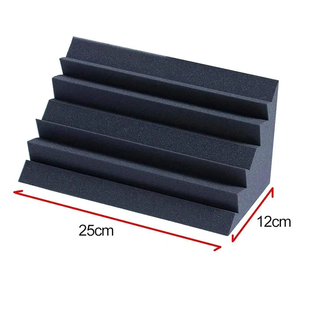 Acoustic Soundproof Foam Charcoal Bass Trap Sound Absorption Studio Soundproofing Corner Wall Polyurethane Foam12 x 12 x 24 cm