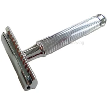 Безопасная бритва для бритья с двойными краями, медь, металлическое покрытие, ручка для удаления волос, вес нетто 104 г