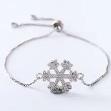 Золотая, серебряная цепочка micro pave cz Циркон кубический цирконий веревочный браслет с регулировкой макраме gdf3 браслет снежинка модные ювелирные изделия подарок