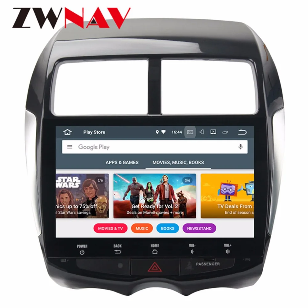 Cheap ZWNAV Android 9.0 PX5 8 Core 4G+32G IPS Screen GPS autoradio navigation multimedia for Mitsubishi ASX Citroen C4 Peugeot 4007 2