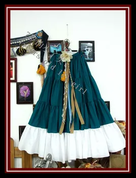 

cotton 4tiered 18yards Ats Gypsy tribal belly dance skirt with border EI43