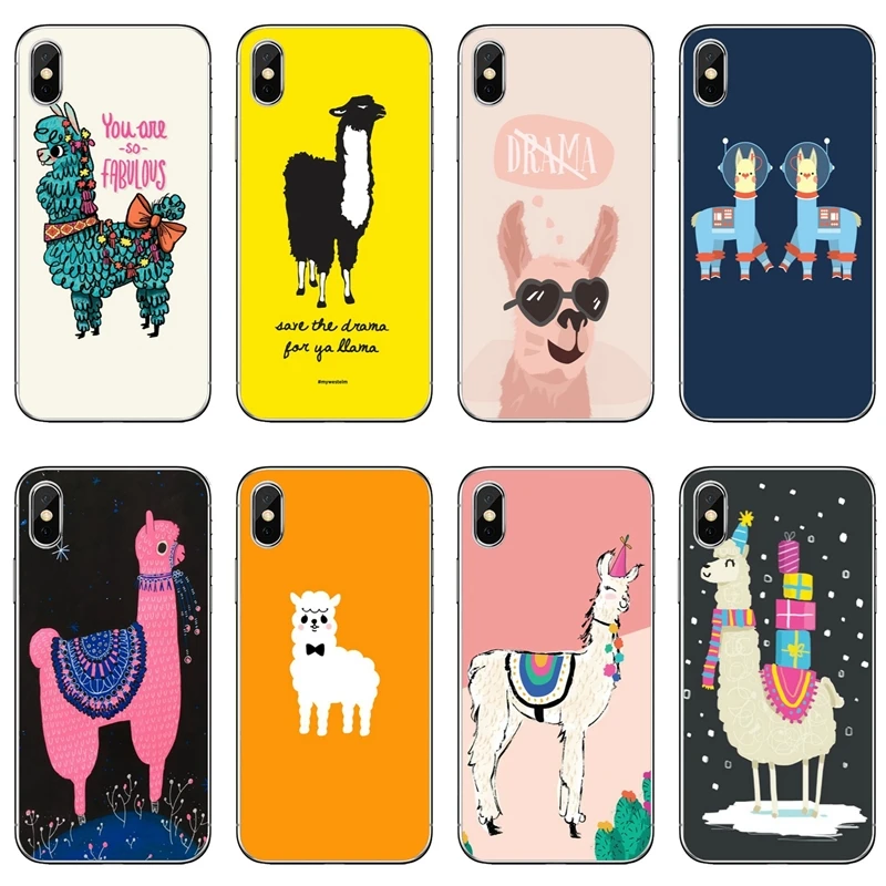 

Cute Llama Alpaca Animal Cartoon For LG G5 G6 G7 Q6 Q7 Q8 V30 Nokia 2.1 3 3.1 5 5.1 6 7 plus 8 9 2017 2018 Soft phone case
