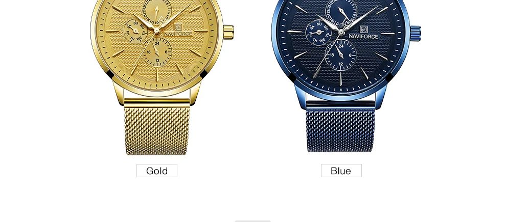 NAVIFORCE Лидирующий бренд Для Мужчин's Бизнес мода кварцевые наручные часы Нержавеющая сталь сетка ремень Повседневное часы Для мужчин Relogio Masculino