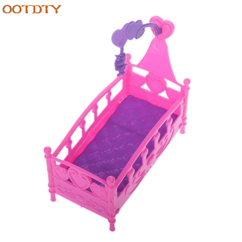 

Rocking Cradle Bed Doll House Toy Furniture For Kelly Barbie Doll Accessories Girls Toy Gift