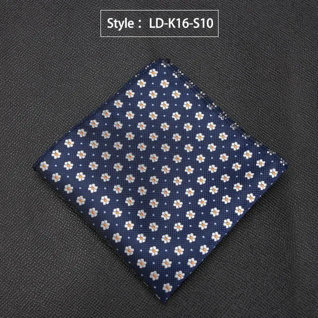 LD-K16-S10 Мужской носовой платок, роскошный жаккардовый галстук для мужчин, подарки, Пейсли, карманное квадратное полотенце, Hankies, модные аксессуары для формального платья, галстук - Цвет: LD-K16-S10