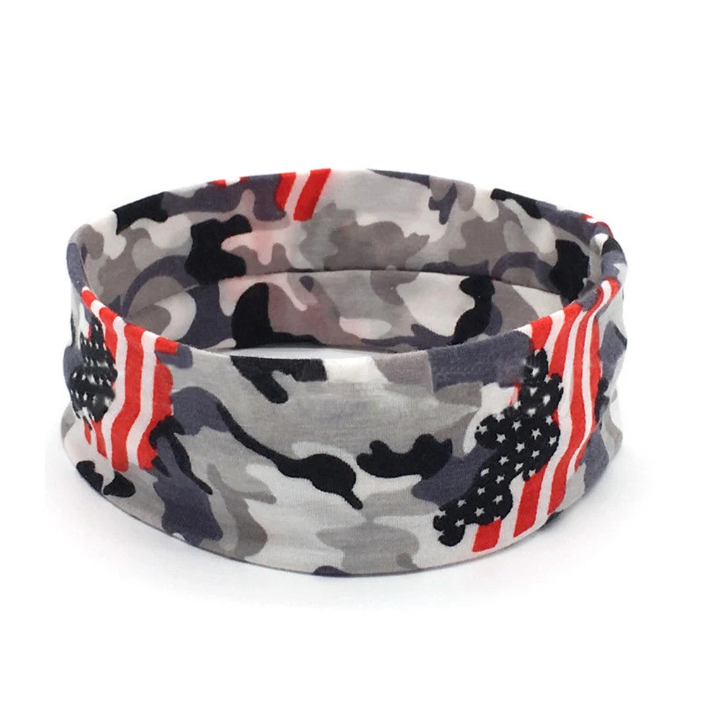 

New Fashion Unisex Elastic Camouflage Headband Men Women Sweat absorption Sports Running Fitness Wide Hair Band Accessories~