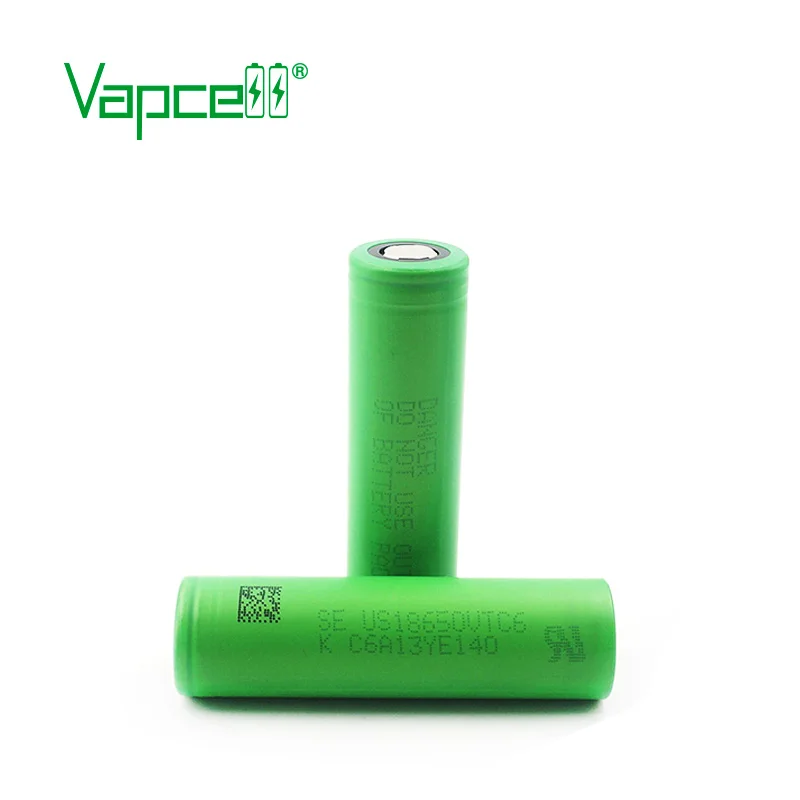 

Vapcell 18650 3000mah / 3100mAh 20A rechargeable li-ion battery 18650 battery VTC6 and batteries button top