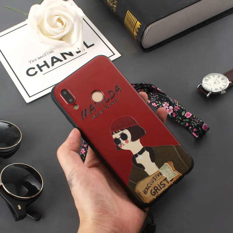 

Honor 8x Case Black Silicone Super 3D Relief Rose Cartoon pattern Soft TPU Back Cover For Huawei honor 8x Protect 3D Phone cases
