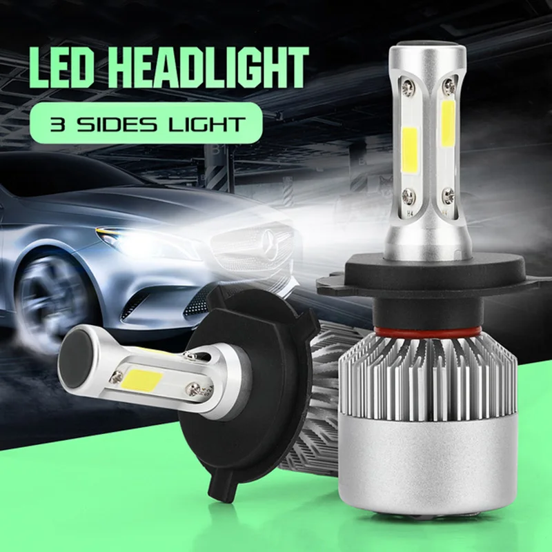 1 Pair H4 LED H7 H11 H1 H3 9005 HB3 9006 HB4 Led Car Headlight H8