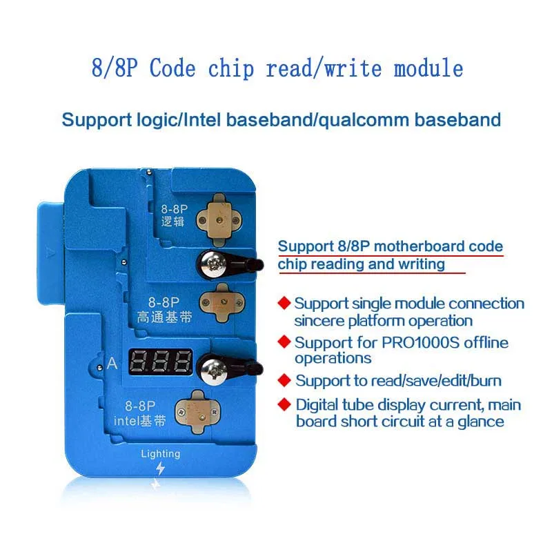 JC PRO1000S логическая лента EEPROM IC чип программист EEPROM IC чтение записи Ремонт для iPhone X XS Max XR 7 8 8P iPad 23456 - Цвет: for iphone 8-8p