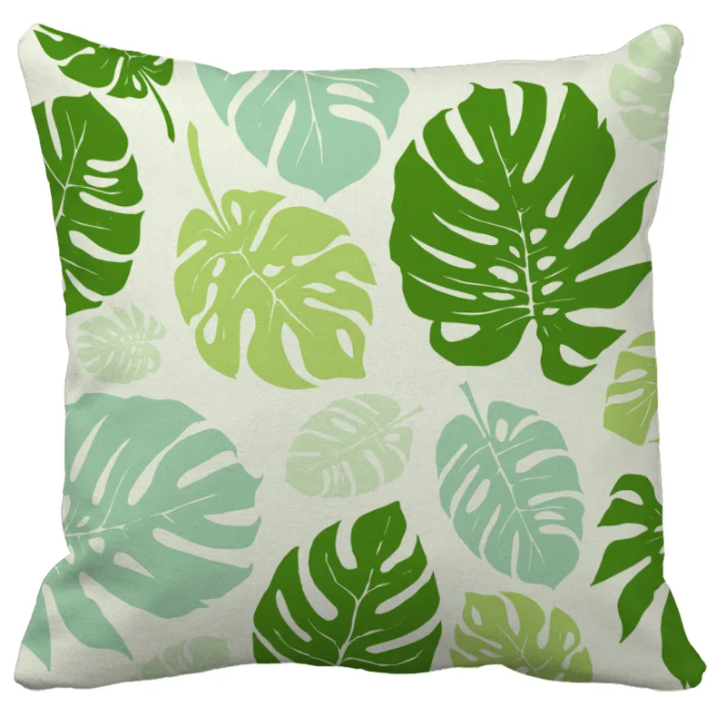 Tropical Plants Palm Leaf Green Leaves Monstera Cushion Covers Hibiscus Flower Cushion Cover Decorative Plush fabric Pillow Case Tropical Plants Palm Leaf Green Leaves Monstera Cushion Covers Hibiscus Flower Cushion Cover Decorative Plush fabric Pillow Case