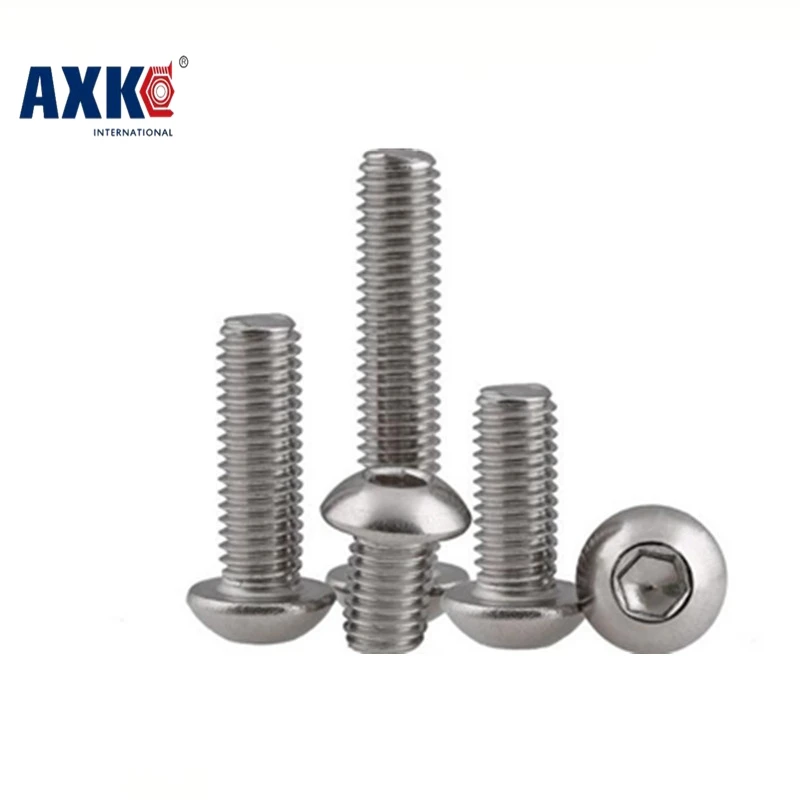 

Vis Axk M5 Bolt A2-70 Button Head Socket Screw Sus304 Stainless Steel M5*(8/10/12/14/16/18/20/25/30/25/30/35/40/45/50~100) Mm