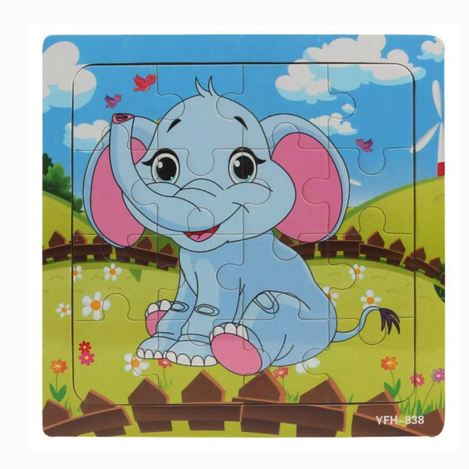 MUQGEW Cartoon Animals Puzzles Tangram Child Educational Gift