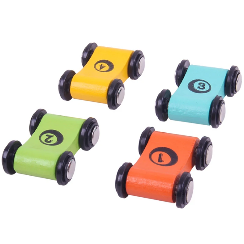 

Baby Car ToyWooden Children's Slide Car Trolley Track Slide Car Inertia Pull Back Glider Toy Car