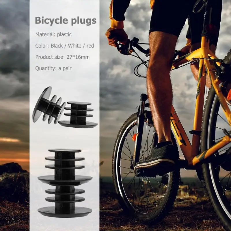 1 زوج دراجة مقبض مقود دراجة نهاية المقابس ل MTB الطريق دراجة دراجة مقبض مقود دراجة s أغطية بلاستيكية دراجة أجزاء اكسسوارات