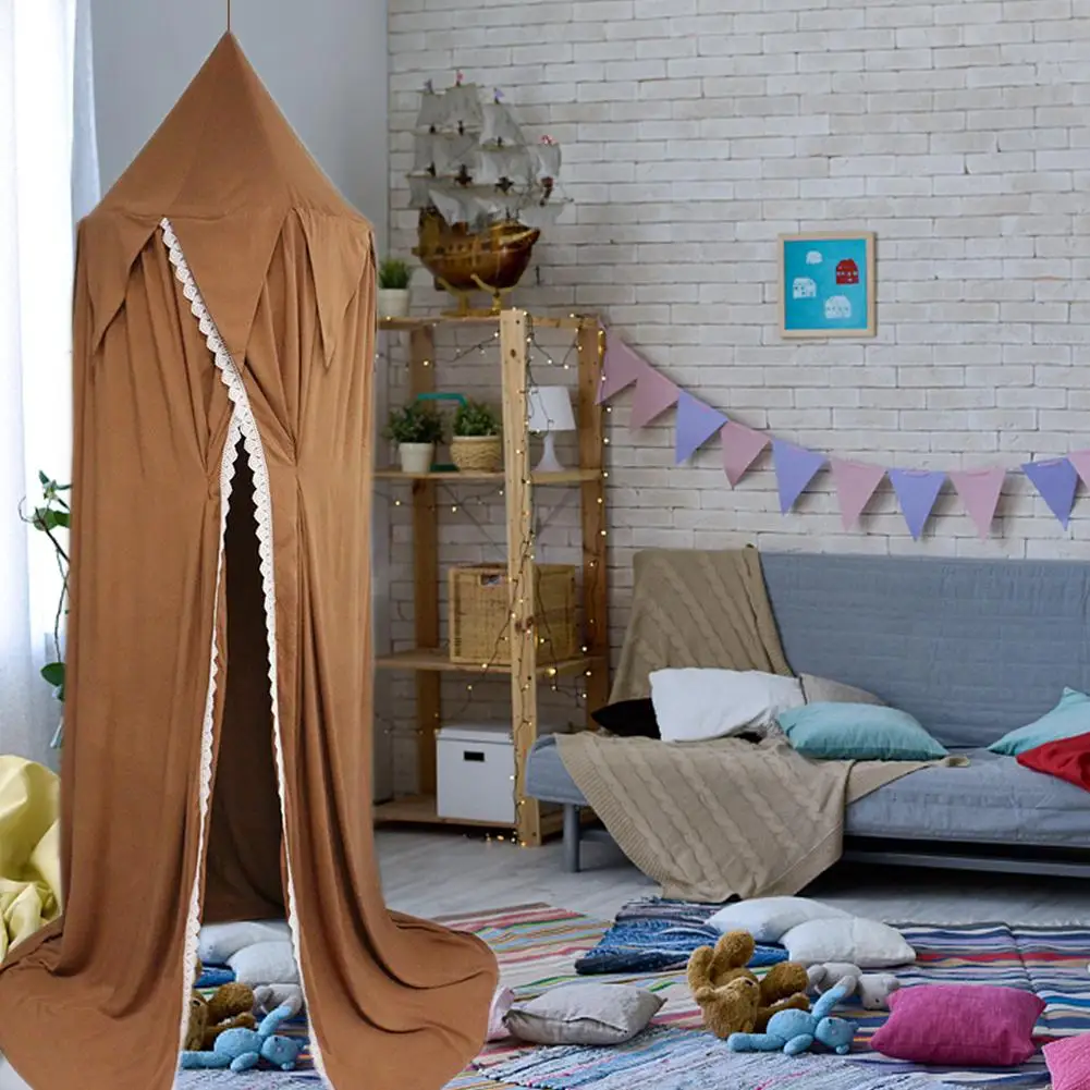 

Upgrade Home Ceiling Bed Net European Crib Surrounding Mosquito Net Pennant Flag Lace Account Shade Cloth Children's Tent