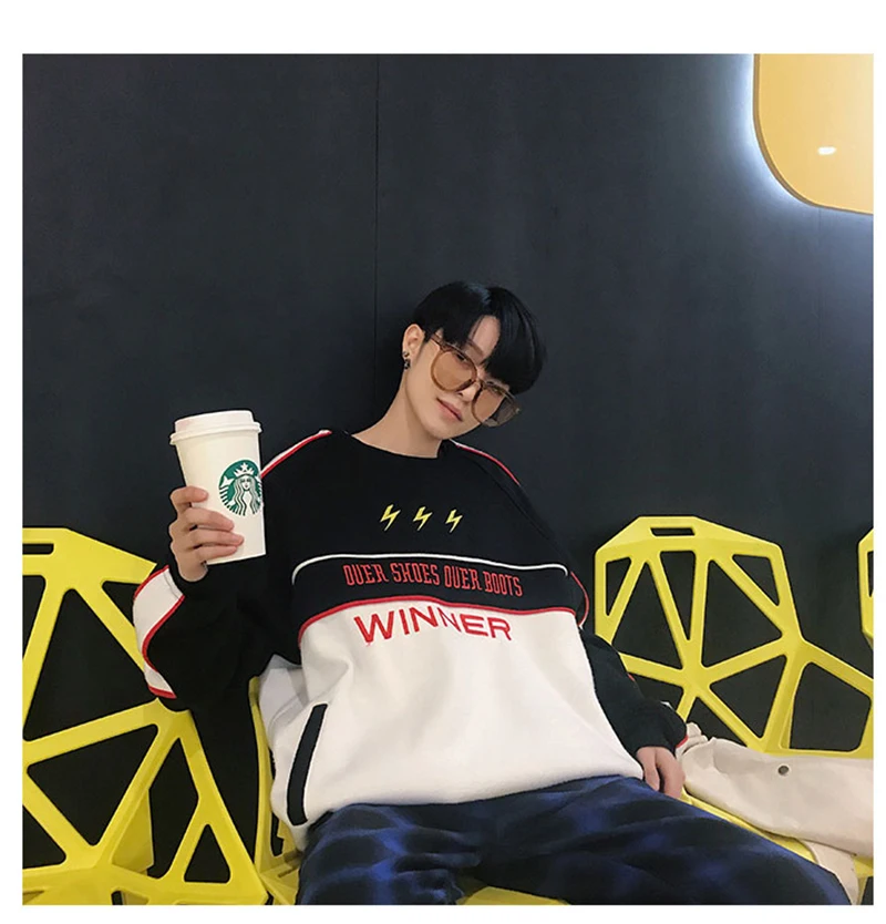 Patchwork Oversize Windbreaker Pullover Jackets Male Coats Vintage Varsity Jacket Men Fashions  (19)